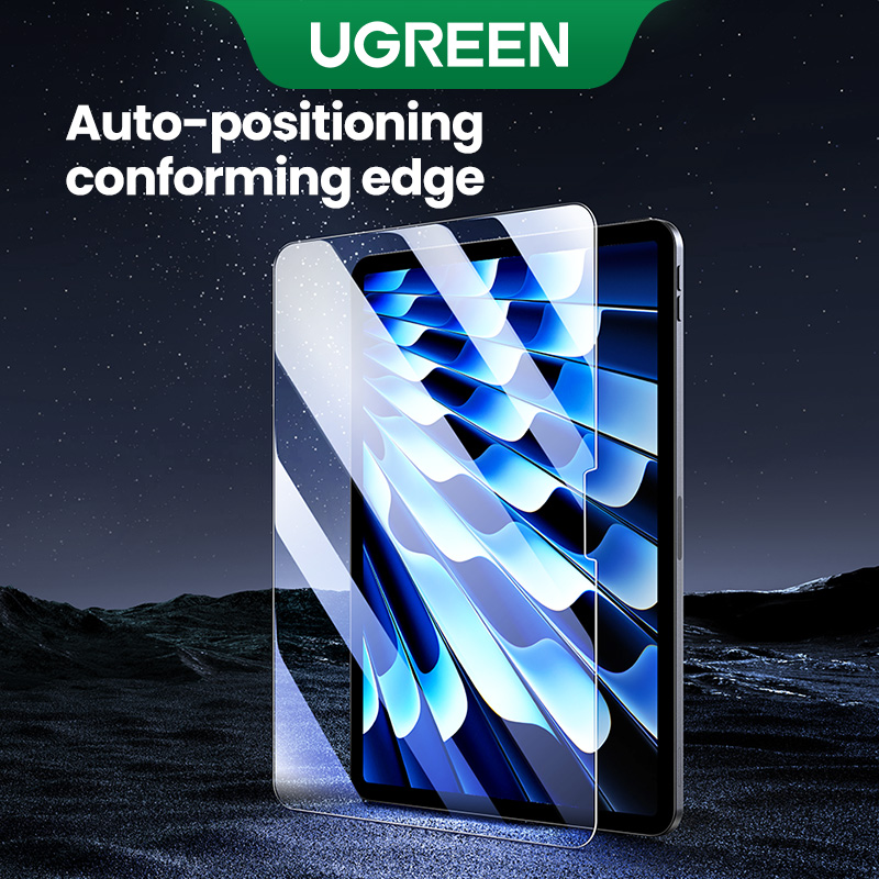 UGREEN Screen Protector Borderless Ultra Clear Tempered Film for iPad Air 12.9inch 11inch 2024 2022 20212020 2018 iPad Pro 11inch with Film Applicator 1 Piece