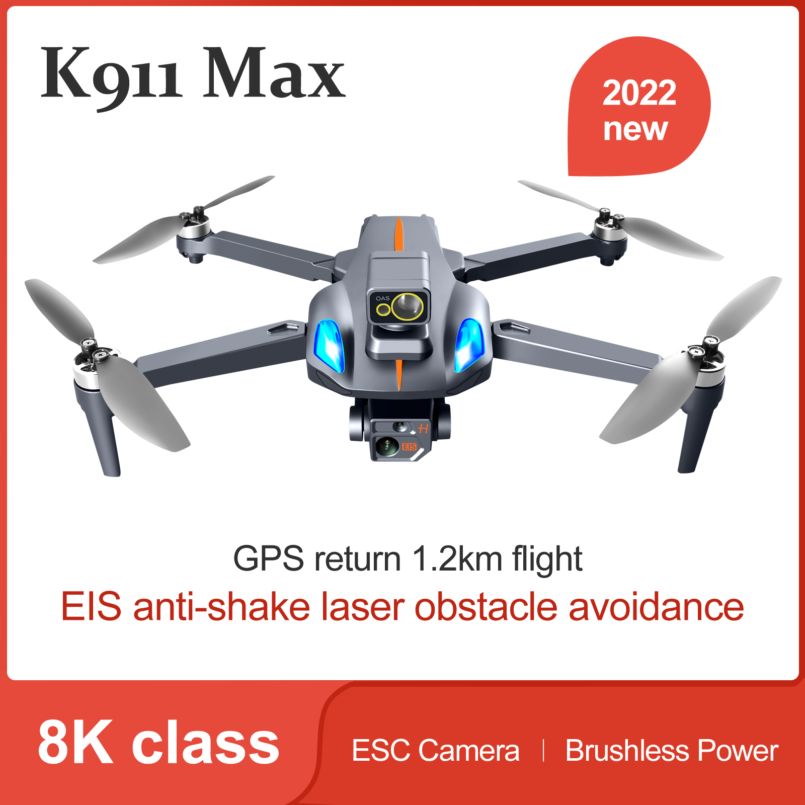 Tongjia K911 super drone 5G (brushless motor) two-axis gimbal GPS one-key home point low power return no signal return GPS intelligent follow 30 degrees down 60 degrees adjustable camera video drone f