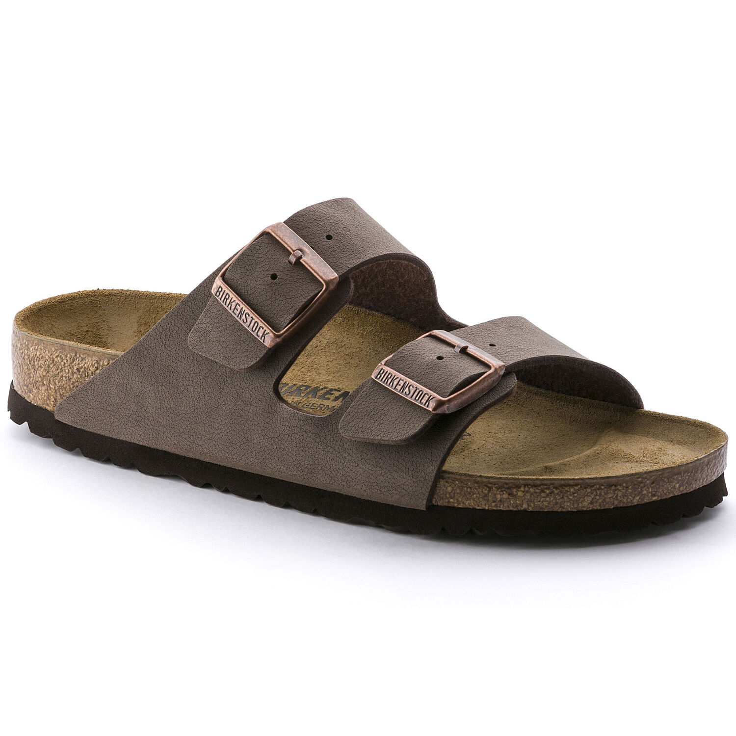 Birkenstock Arizona Birko-Flor Nubuck Unisex Regular Width Sandals in Mocha