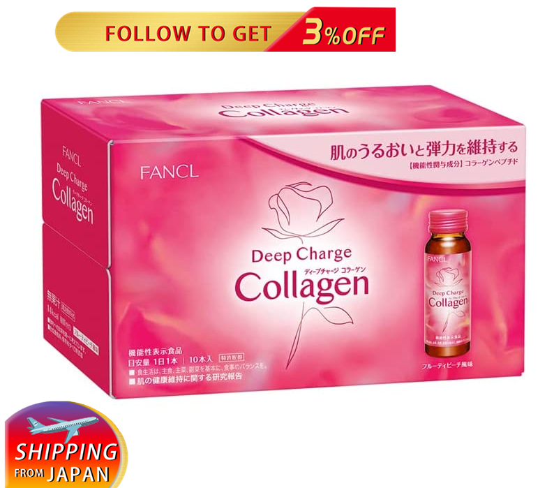 100% original   FANCL DEEP CHARGE COLLAGEN Drink 50ml X 10  bottles  made in japan original expiry date 2023.9