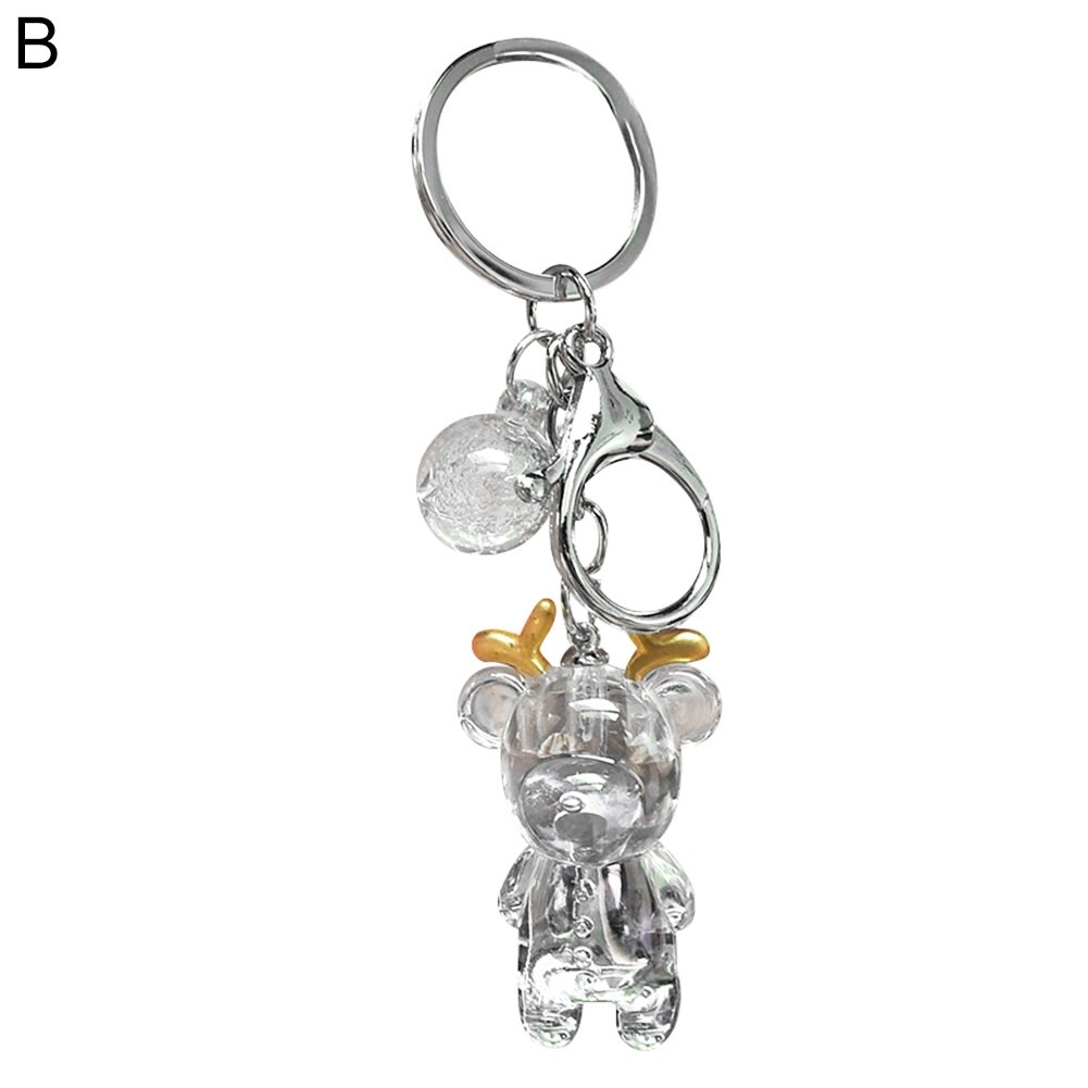 Lovely Deer Elk Shaped Keychain Key Ring Car Bag Pendant Hanging Ornament Gift