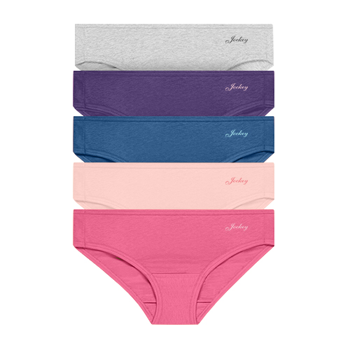 JOCKEY® 5PCS LADIES PANTIES | 95% COTTON 5% SPANDEX | ESSENTIAL | MINI #008894