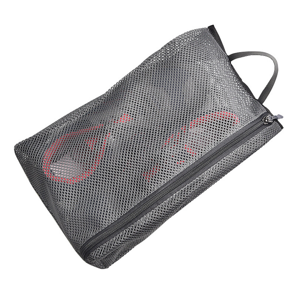 Mesh Portable Travel Shoe Bag Zipper Storage Breathable Organizer Save Space Cosmetic Pouch