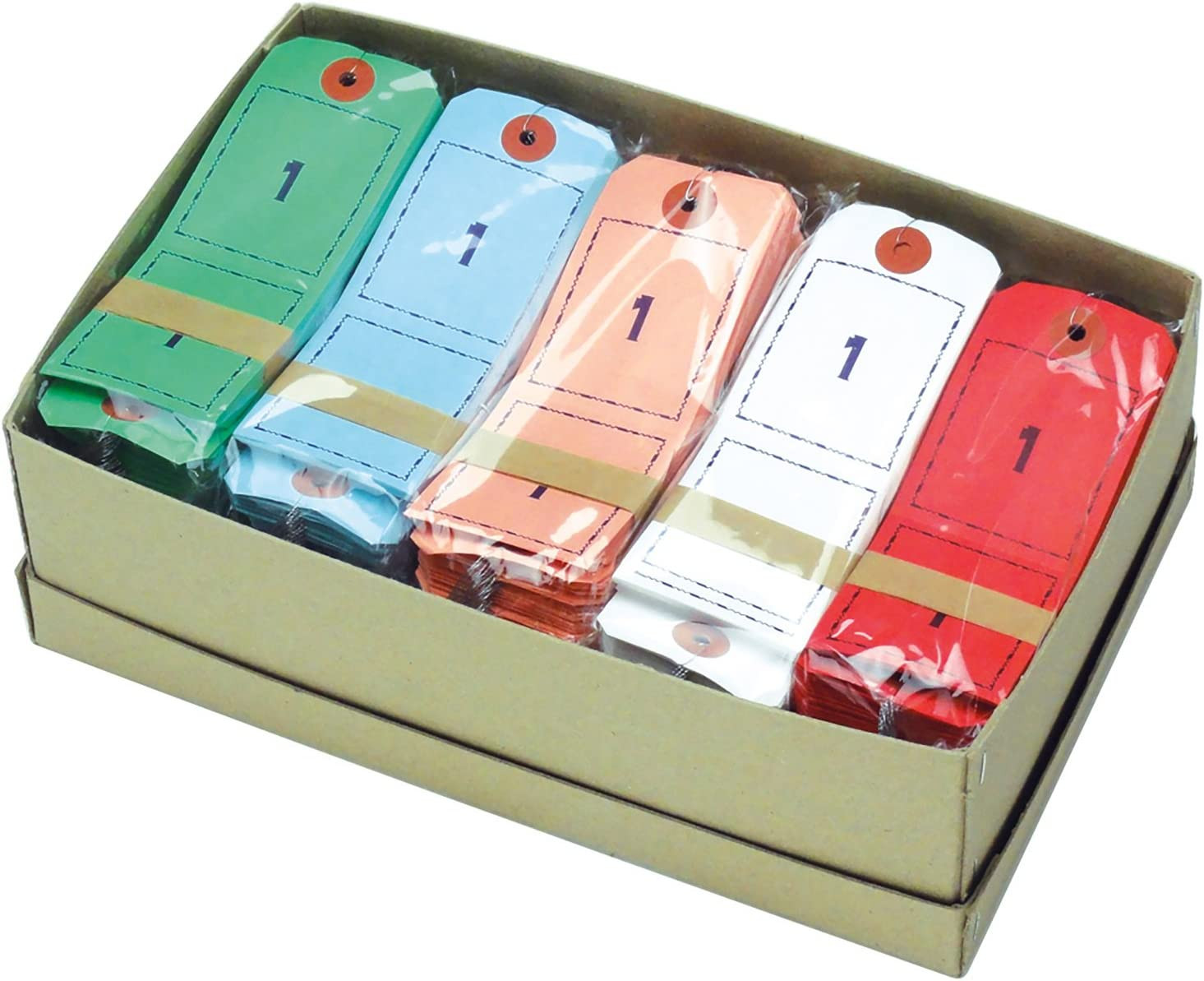 Taka-Jirushi Tag 25-196 Paper Cloak Ticket, 10 Colors